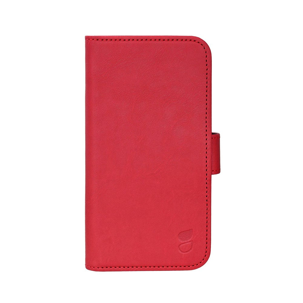 GEAR - iPhone 16e - Faux Leather Flip Cover - MagSafe kompatibel - Rød