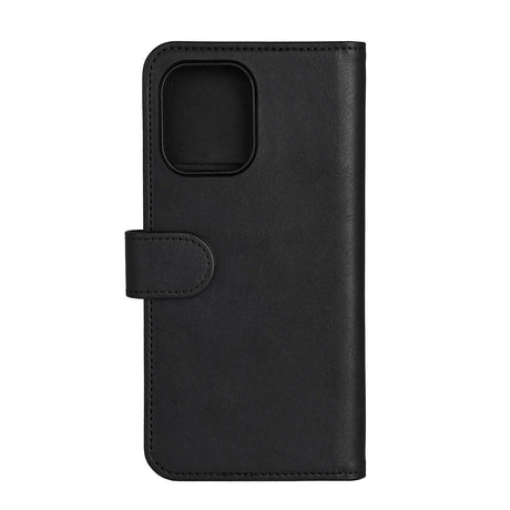 iPhone 16 Plus GEAR Leather Flip Cover 2-i-1 w. Lommebok 3 kort - MagSafe-kompatibel - Svart