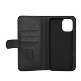 iPhone 16 Plus GEAR Leather Flip Cover 2-i-1 w. Lommebok 3 kort - MagSafe-kompatibel - Svart