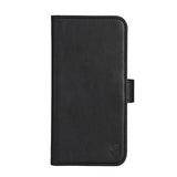 iPhone 16 Plus GEAR Leather Flip Cover 2-i-1 w. Lommebok 3 kort - MagSafe-kompatibel - Svart