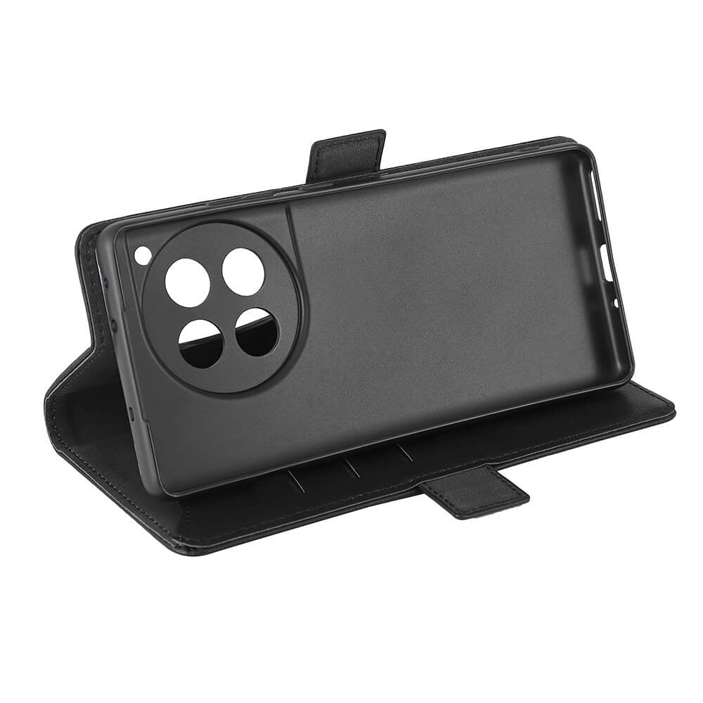 GEAR OnePlus 12R Leather Flip Cover m. Lommebok - Svart