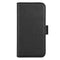 iPhone 15 Pro GEAR Leather Flip Cover 2-i-1 w. Lommebok 7 kort - Svart