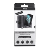 iPhone 14 Plus GEAR Wallet - Læder Flip 2-i-1 Cover m. Pung 7 Kort - Sort
