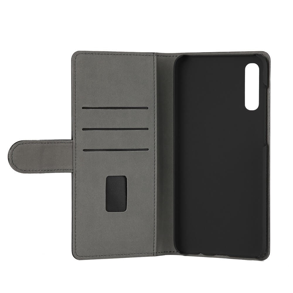 Samsung Galaxy A70 Gear Wallet - Skinndeksel m. Lommebok - Svart