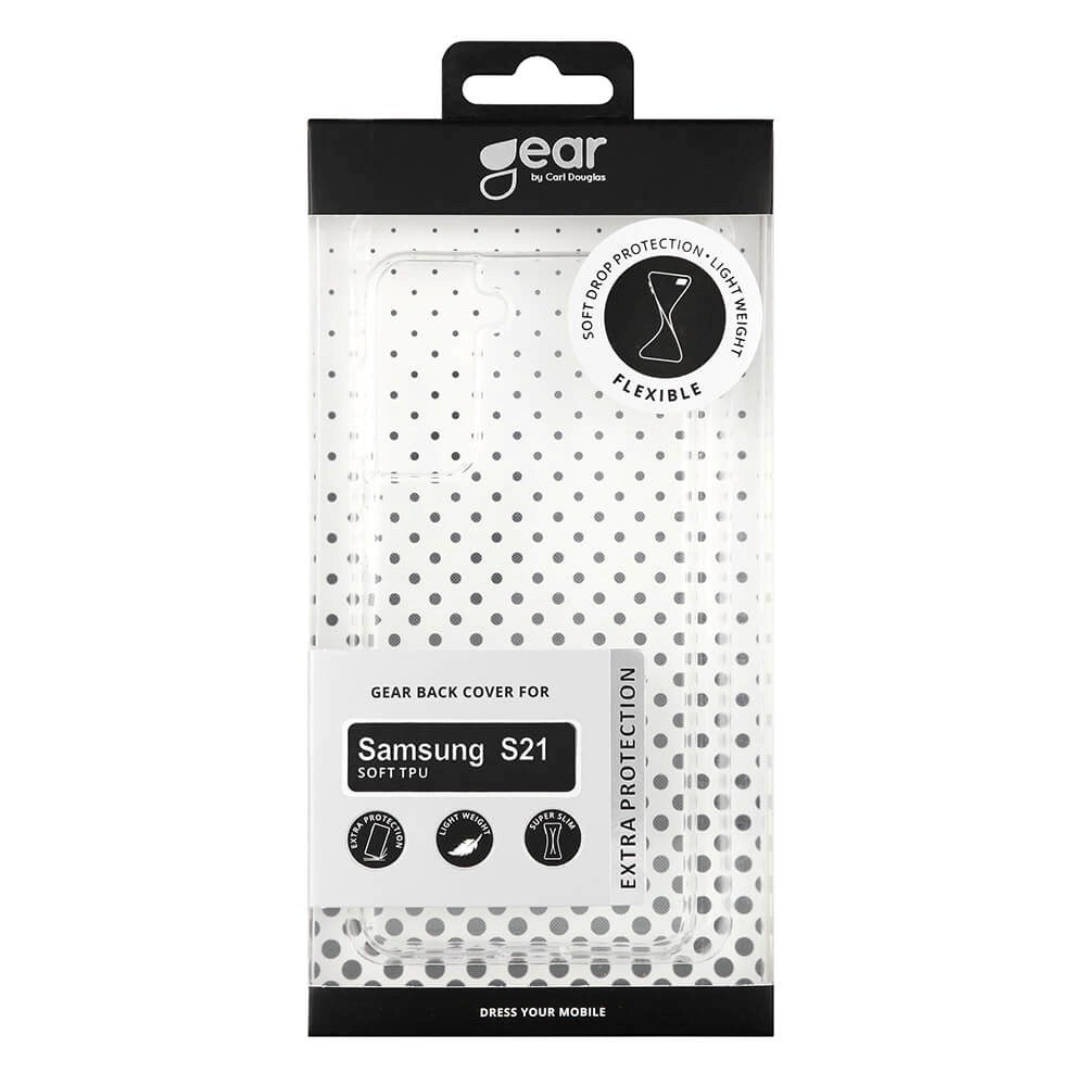 Samsung Galaxy S21 GEAR Fleksibelt Plastik Bagside Cover - Gennemsigtig