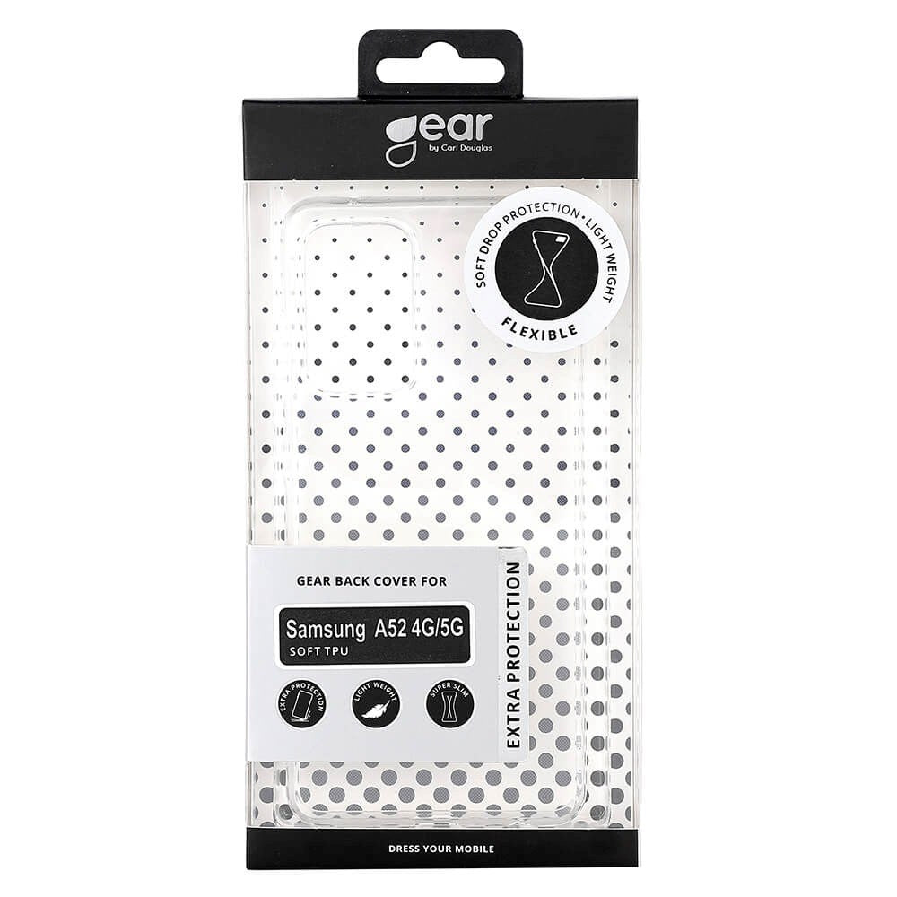 Samsung Galaxy A52 (4G / 5G) GEAR Fleksibelt Plastik Bagside Cover - Gennemsigtig