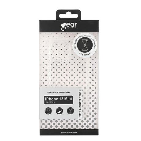 iPhone 13 Mini GEAR Fleksibelt Plastik Bagside Cover - Gennemsigtig
