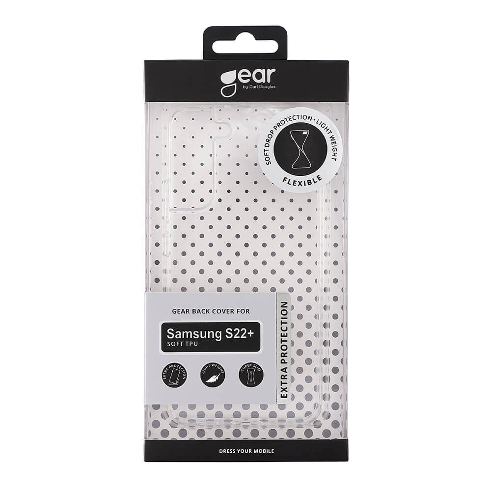 Samsung Galaxy S22+ (Plus) GEAR Fleksibelt Plastik Bagside Cover - Gennemsigtig