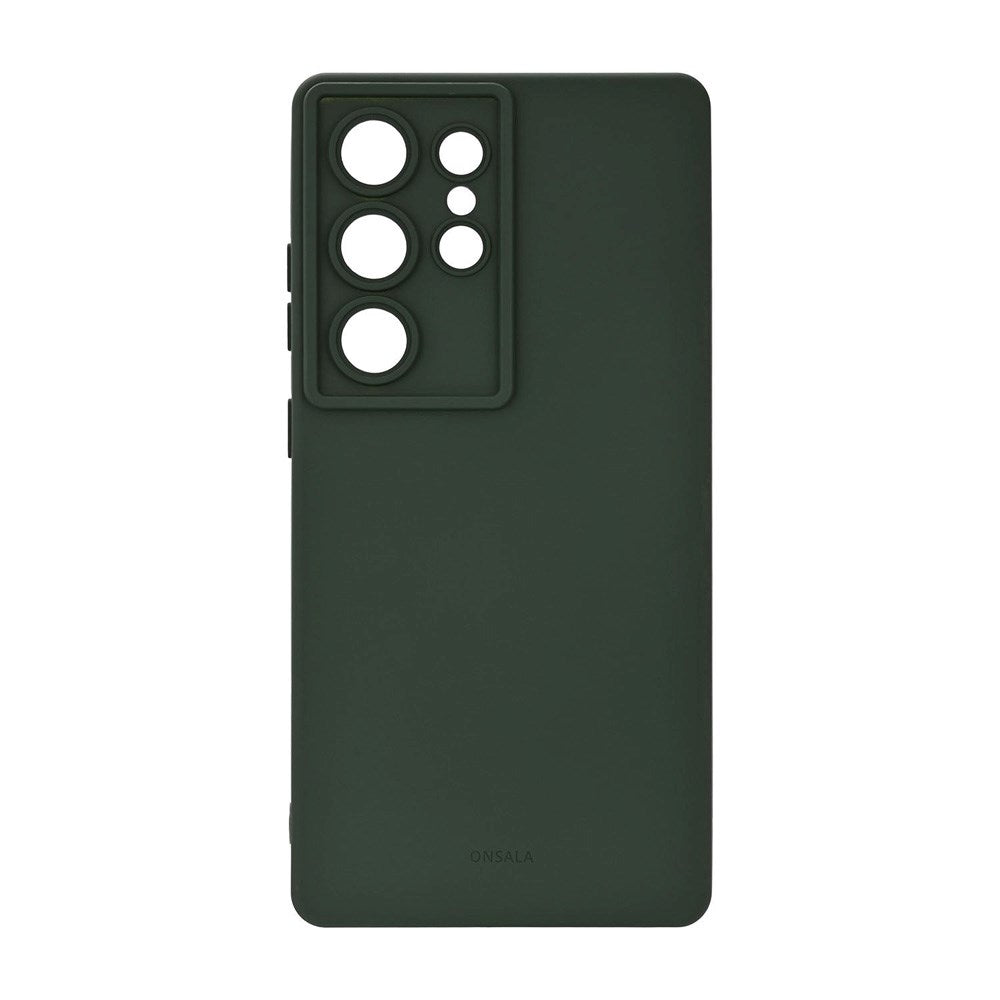 Onsala Samsung Galaxy S25 Ultra Silikone Touch Mobil Cover - Olive Green