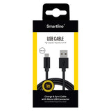 Smartline USB-A til Micro USB-kabel 1 m. - Svart