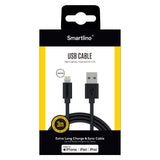 Smartline USB-A til Lightning-kabel 3 m. - Svart