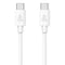 Smartline (3A/15W) USB-C til USB-C-kabel 2 m. - Hvit