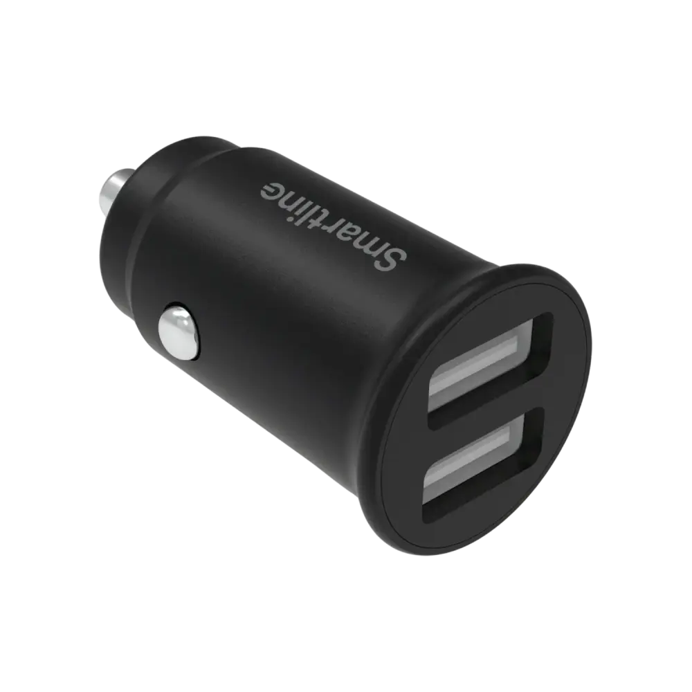 Smartline Billader - 2x USB-A - Sort