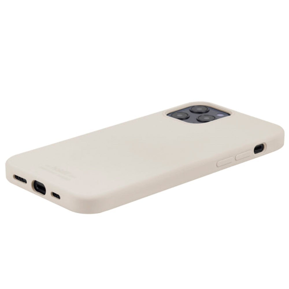 Holdit iPhone 12 / 12 Pro Soft Touch Silikondeksel - Lys Beige