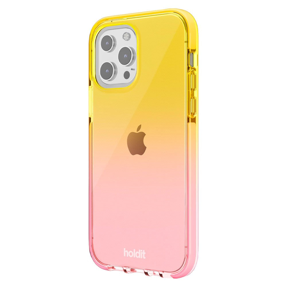 Holdit iPhone 13 Pro Seethru-deksel - Gradient Bright Pink/oransjejuice