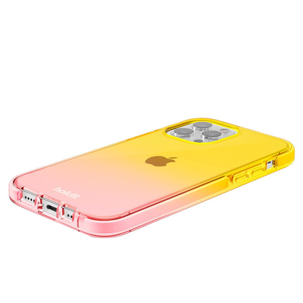 Holdit iPhone 13 Pro Seethru-deksel - Gradient Bright Pink/oransjejuice