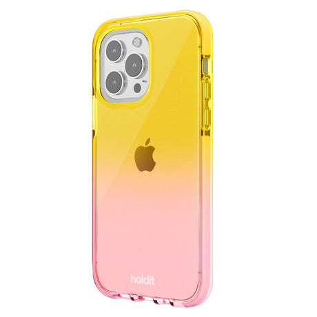 Holdit iPhone 14 Pro Seethru-deksel - Gradient Bright Pink/oransjejuice