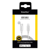 Smartline (3A/15W) USB-C til Lightning-kabel 3 m. - Hvit