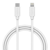 Smartline (3A/15W) USB-C til Lightning-kabel 3 m. - Hvit