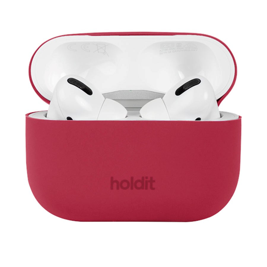 Holdit AirPods Pro 2 / Pro silikondeksel - rød fløyel