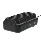 Deltaco Docking Station 10 Port 120W m. 7 x USB-A og 3 x USB-C - Svart