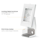 Deltaco Bordstander til Tablet op POS-printer - Hvid