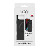 iPhone 17 Pro Max X2O Mag Metal Mobil Cover - MagSafe Kompatibel - Sort