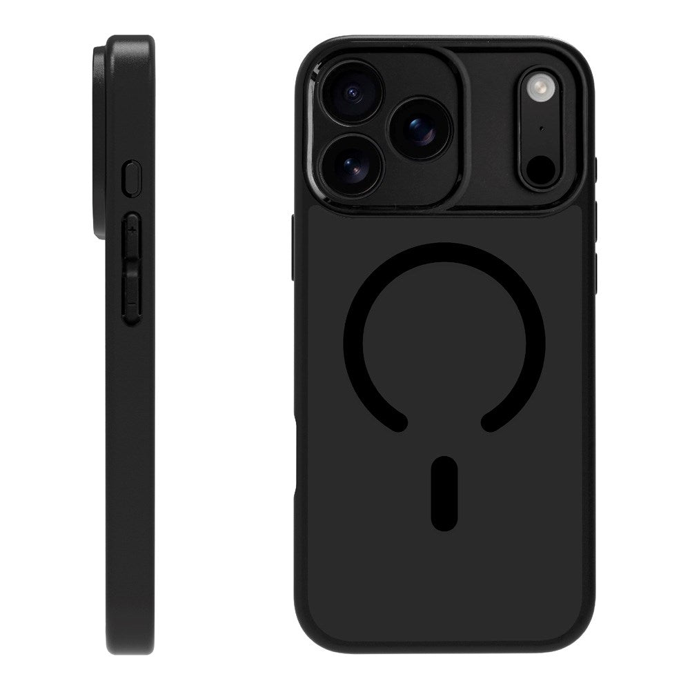 X2O iPhone 17 Pro Max Mag Frosted Mobil Cover - MagSafe Kompatibel - Mat Sort
