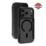 iPhone 17 Pro X2O Mag Wallet Flip Case m. Indbygget Kortholder - Sort