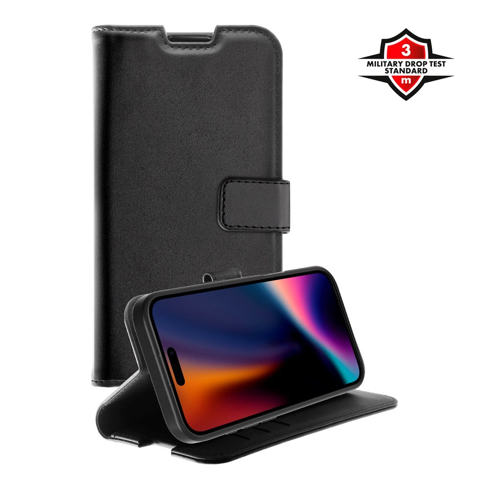 iPhone 17 X2O Classic Wallet Flip Case m. Pung & Ståfunktion - Sort