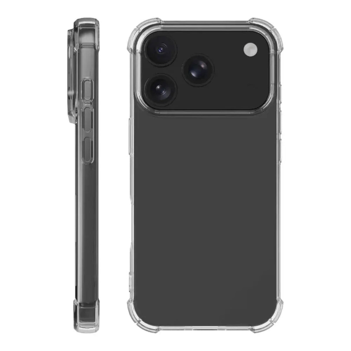 X2O iPhone 18 Pro / 17 Pro Anti-Shock Bagside Cover - Gennemsigtig