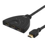 Deltaco 3-Ports HDMI Pigtail Switch - Sort