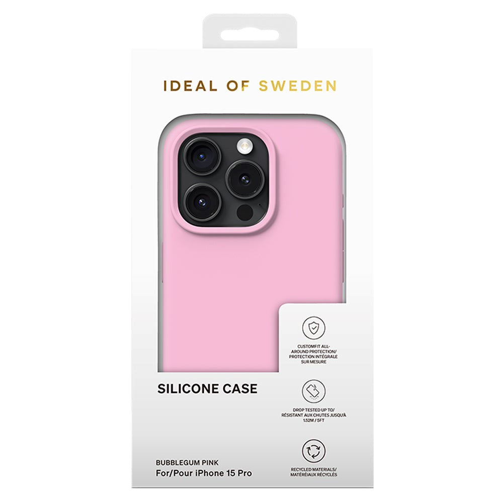 iDeal Of Sweden iPhone 15 Pro Silikondeksel - Bubblegum Rosa