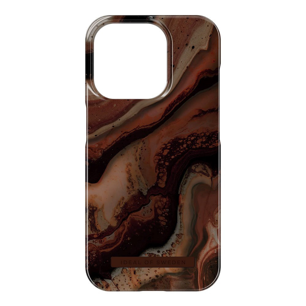 iPhone 15 Pro iDeal Of Sweden Fashion Case - MagSafe-kompatibel - Dark Amber Marble