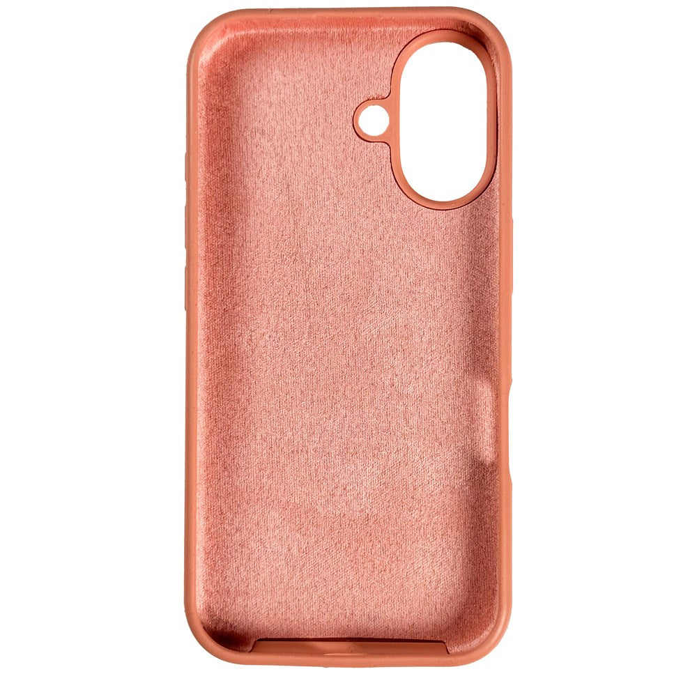Nudient iPhone 16 Base Silikondeksel - Peach Orange
