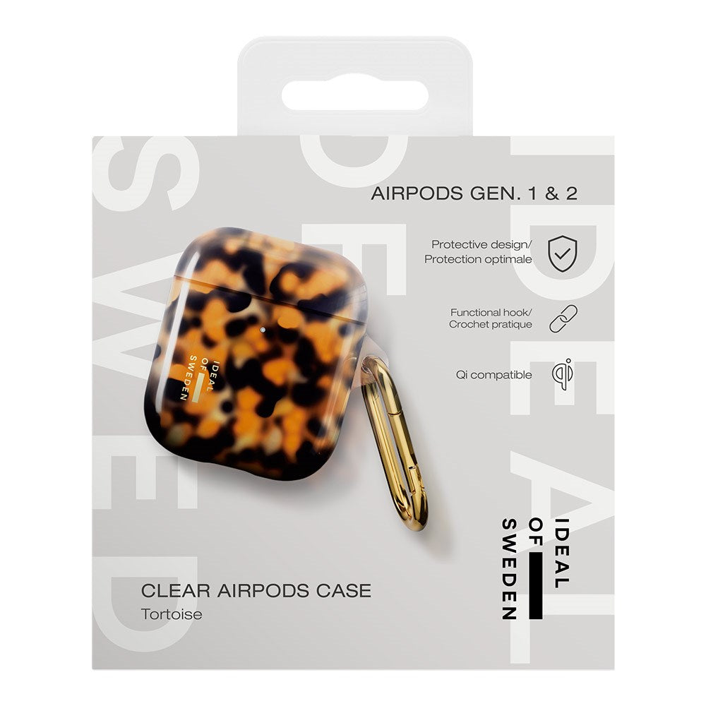iDeal of Sweden AirPods (1. &amp; 2. Gen.) Clear Case m. Karabinkrok - Skilpadde