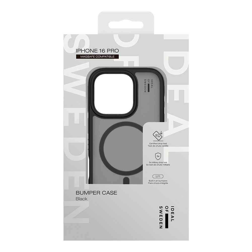 iPhone 16 Pro iDeal Of Sweden Ideal Bumper Deksel - MagSafe-kompatibel - Svart