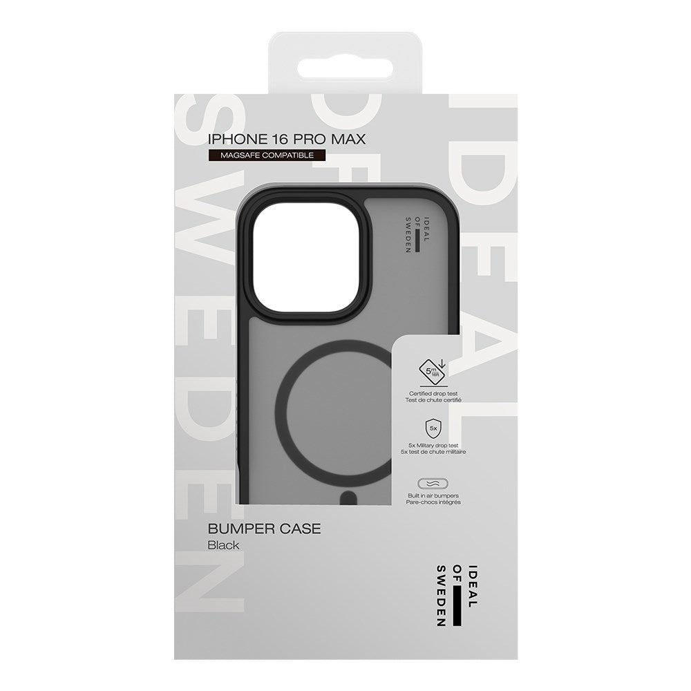 iPhone 16 Pro Max iDeal Of Sweden Ideal Bumper Deksel - MagSafe-kompatibel - Svart
