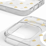 iPhone 16 Pro Max iDeal Of Sweden gjennomsiktig deksel - MagSafe-kompatibel - Golden Hearts