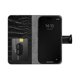 iDeal Of Sweden iPhone 16 Magnet Wallet+ Flip Deksel - Svart Croco