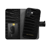 iDeal Of Sweden iPhone 16 Magnet Wallet+ Flip Deksel - Svart Croco
