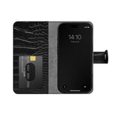 iDeal Of Sweden iPhone 16 Pro Magnet Wallet+ Flip Cover - Svart Croco