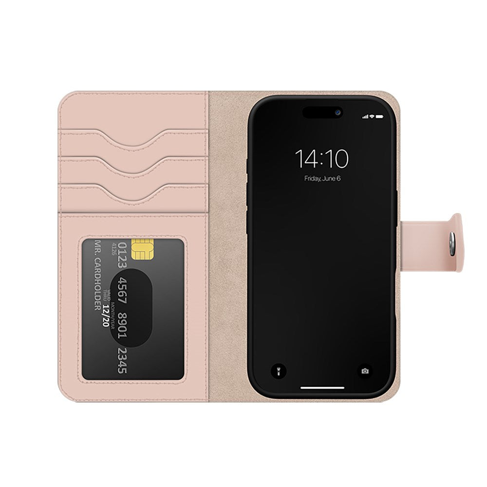 iDeal Of Sweden iPhone 16 Plus Magnet Wallet+ Flip Deksel - Rosa