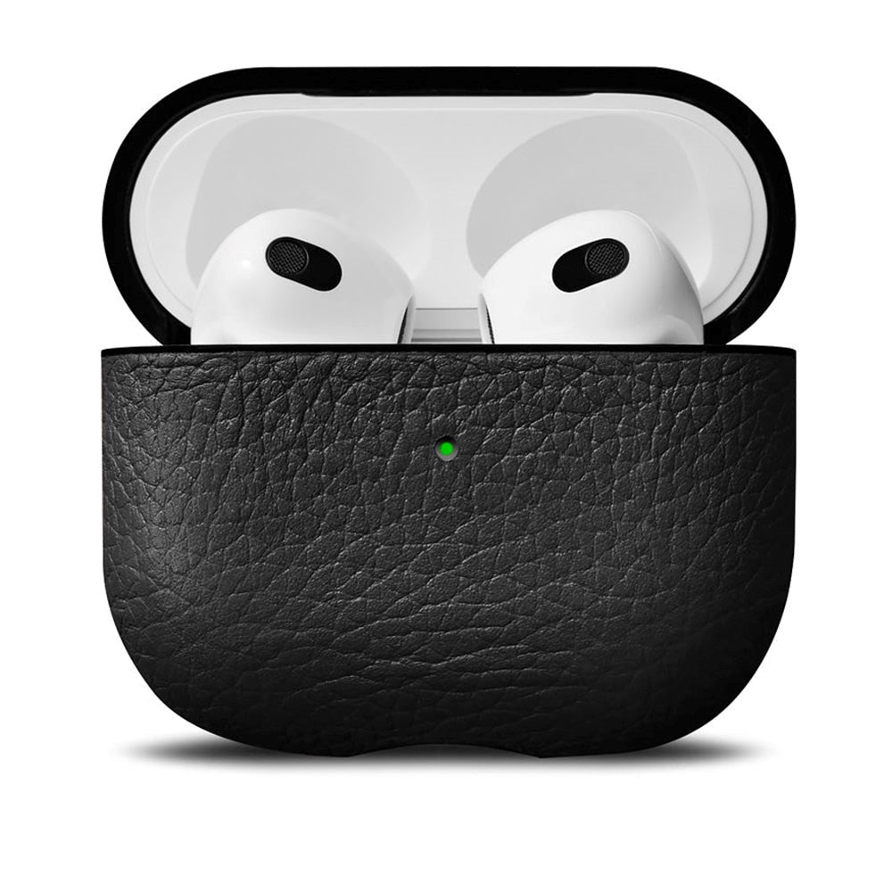 Woolnut AirPods (3. gen.) Ekte lærveske - svart