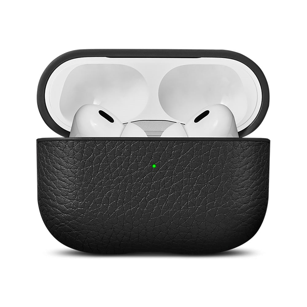 Woolnut AirPods Pro (2. gen.) ekte lærveske - svart