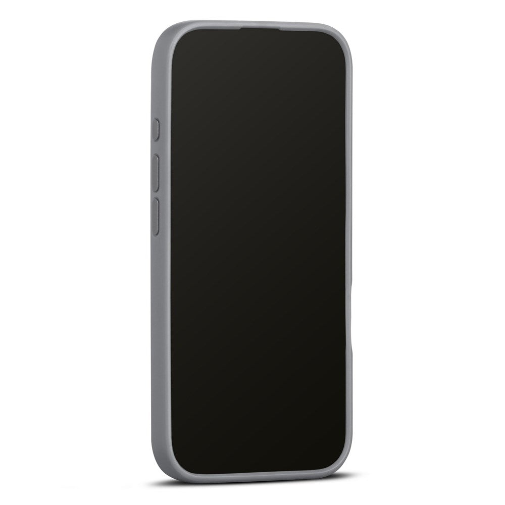 iPhone 16 WOOLNUT Bakdeksel i ekte skinn - MagSafe-kompatibelt - Grå