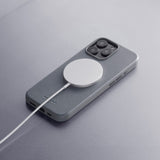 iPhone 16 Pro Max WOOLNUT Ægte Læder Bagside Cover - MagSafe Kompatibel - Grå