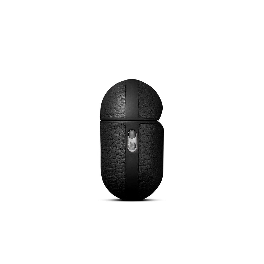 Apple AirPods Pro (3. gen.) - WOOLNUT Ægte Læder Cover - Sort