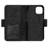iPhone 14 Plus Key Nordfjord Slim Wallet Skinndeksel m. Lommebok - Svart