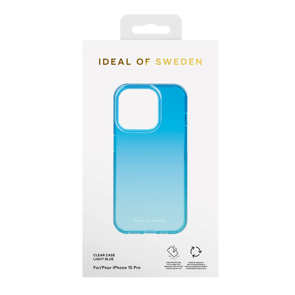 iPhone 15 Pro iDeal Of Sweden gjennomsiktig deksel - Lyseblå